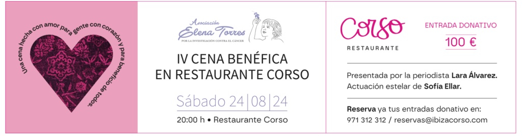 Entrada para la IV Cena Benéfica del Restaurante Corso