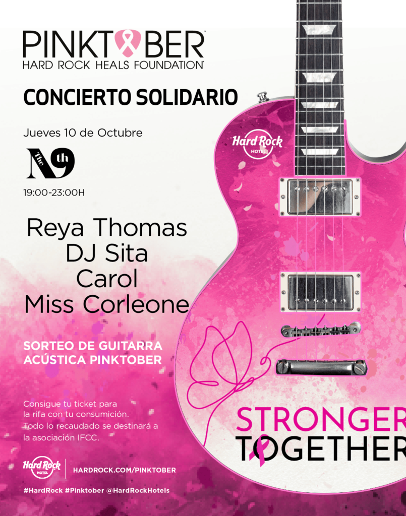 Cartel concierto 10 de octubre a beneficio de Ibiza y Formentera Contra el Cáncer (IFCC)